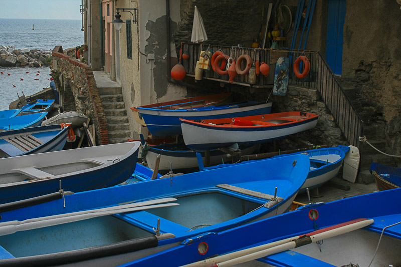 The Fishing Boats of Riomaggiore, Cinque Terre, Italy