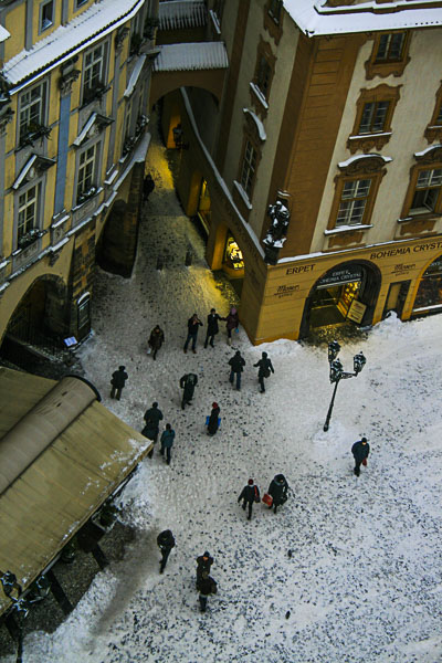 Winter from Top of the Old Clock Tower, Old Town Square (Staroměstské Naměsti), Prague