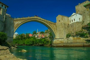 Mostar's Ottoman Bridge, Mostar, Bosnia-Hercogovina