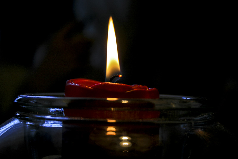 Candle in a German Pub, Jonsdorf, Germany