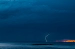 Lightning Over the Great Salt Lake, Antelope Island, Utah